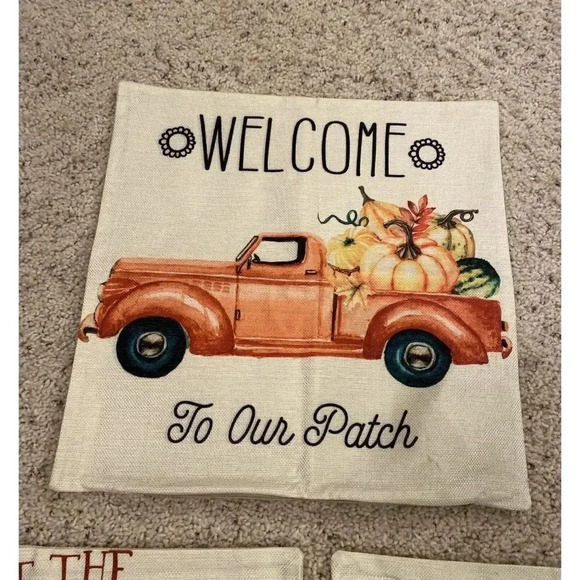 3 Fall Autumn Room Sofa Car Decorative Throw Pillow Case Cushion Cover 16” X 16” - Picture 2 of 5